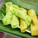 7. Green coconut crepes