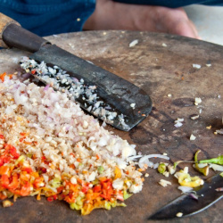 9.1 Chopped ingredients of sambal matah