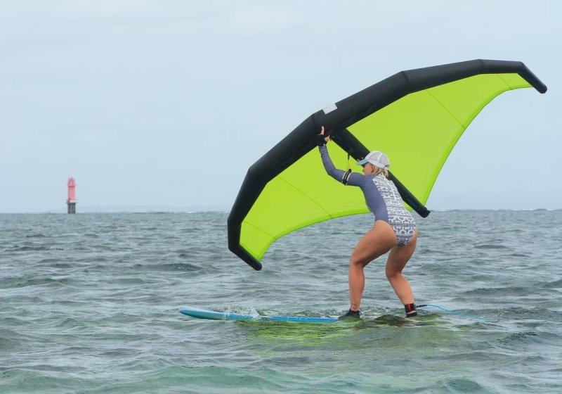 Wing Wind Surfing lessons in Sanur at Rip Curl Surfing School in Bali. 