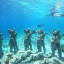 2- statue snorkeling Gili Meno