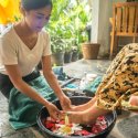 2. Washing feet at Sang spa Ubud