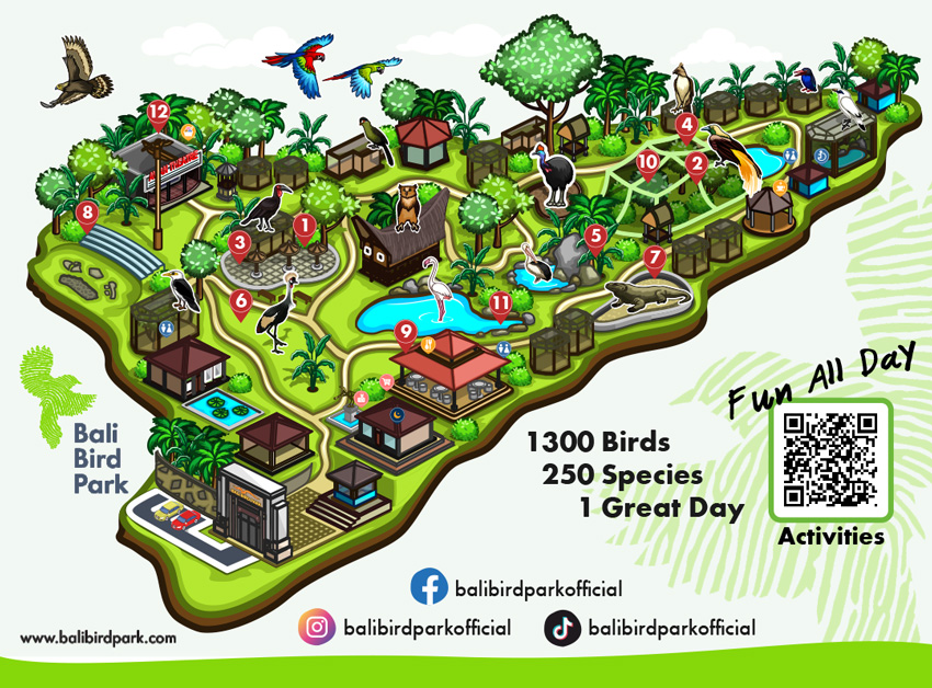 Bali Bird Park Map