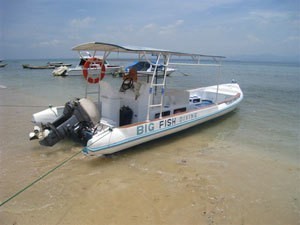Diving Nusa Lembongan boat