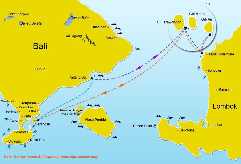 Blue Water Express from Serangan  to Gili Trawangan 