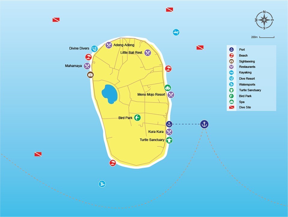 Gili Meno map