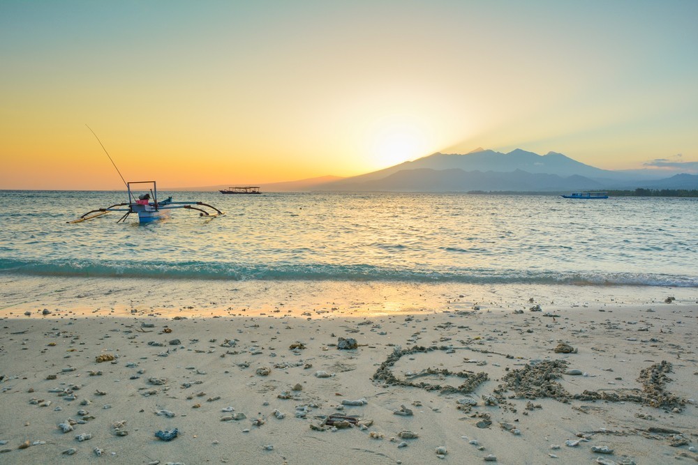 Gili Air beach sunset